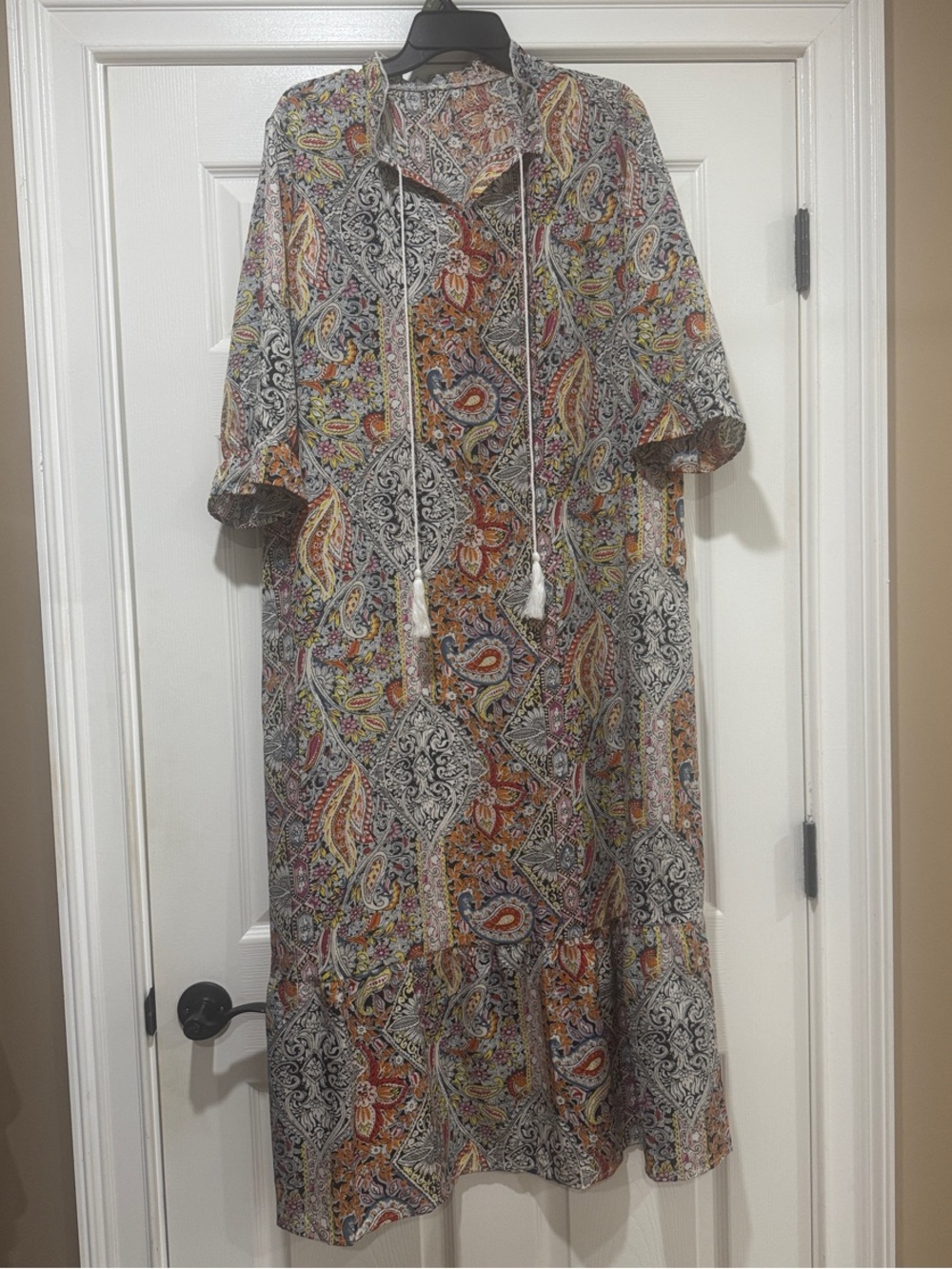 Boho Paisley Maxi Dress in Multicolor - Picture 5 of 5